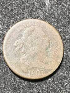 lot 21 image: 18076 US DRAPED BUST LARGE CENT