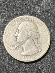 lot 32 image: 1938-S US WASHINGTON QUARTER VF