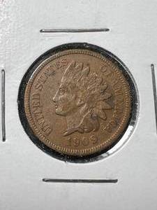 lot 42 image: 1909 US INDIAN HEAD CENT