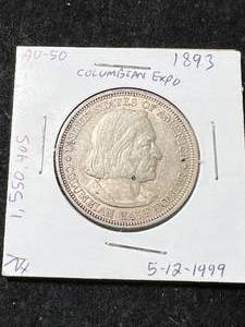 lot 45 image: 1893 US COLOMBIAN EXPO HALF DOLLAR