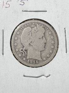 lot 69 image: 1915-S US BARBER HALF DOLLAR