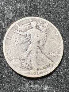 lot 79 image: 1918 US WALKING LIBERTY HALF DOLLAR