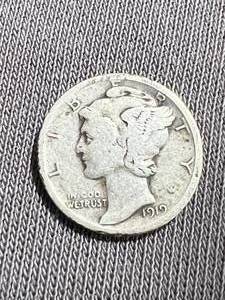 lot 84 image: 1919-S US MERCURY DIME VF