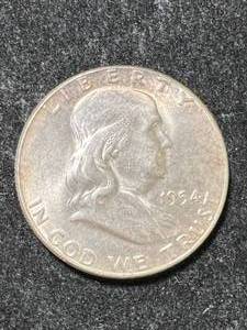 lot 87 image: 1954 US FRANKLIN HALF DOLLAR BU