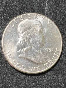 lot 94 image: 1951 US FRANKLIN HALF DOLLAR BU
