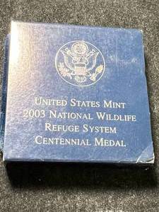 lot 98 image: 2003 US MINT NATIONAL WILDLIFE REFUGE COMMEM SILVER DOLLAR
