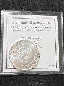 lot 106 image: 2024 SOUTH AFRICAN KRUGERRAND 1 TROY OZ .999 FINE SILVER