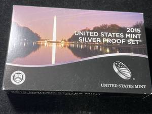lot 17A image: 2015 US MINT SILVER PROOF SET