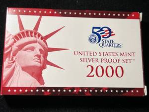 lot 19A image: 2000 US MINT SILVER PROOF SET