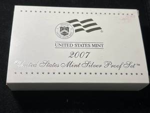lot 25A image: 2007 US MINT SILVER PROOF SET