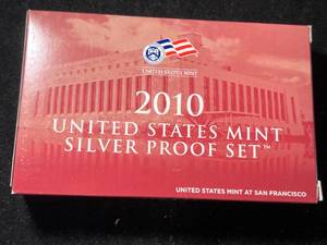 lot 30A image: 2010 US MINT SILVER PROOF SET