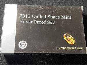 lot 32A image: 2012 US MINT SILVER PROOF SET