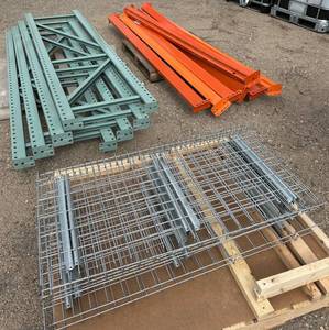 lot 2 image: Teardrop Style Pallet Racking