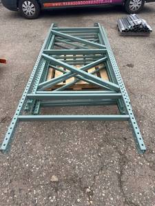 lot 14 image: (5) Teardrop Pallet Rack Uprights