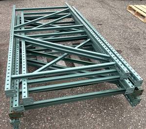 lot 15 image: (6) Teardrop Pallet Rack Uprights