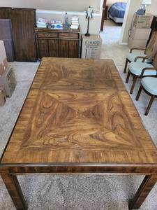 Vintage Wooden Dining Set Table & Chairs