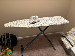 lot 214 image: Sunbeam Iron with Ironing Board Set