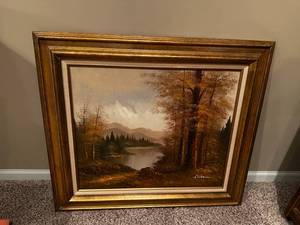 lot 19 image: Antonio Autumn Woods Oil Painting