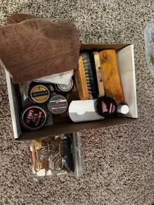 lot 29 image: Shoe Care Kit with Creams & Brushes