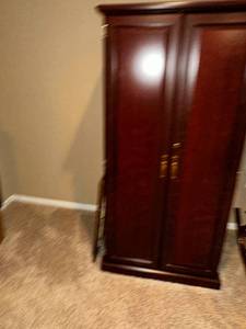 lot 268 image: Elegant Wooden Armoire Cabinet