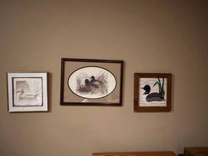 lot 270 image: Duck Artwork Trio Framed Set