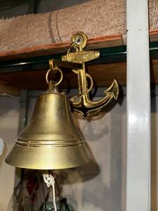 lot 292 image: Brass Anchor Bell Nautical Decor