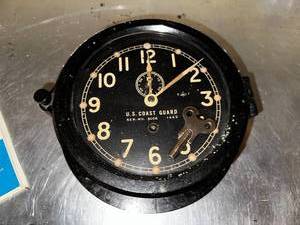 lot 298 image: 1943 U.S. Coast Guard Wall Clock