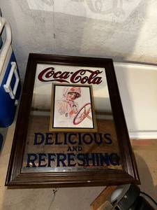 lot 316 image: Vintage Coca-Cola Mirror Sign