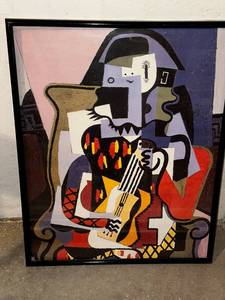 lot 318 image: Cubist Abstract Art Framed for Sale