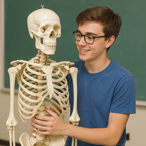 Educational Full Life-Size Human Adult Medical Grade Skeleton Model Used In A Physical Therapy Office - In Great Condition!