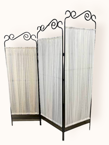 lot 12 image: Ikea Privacy Dressing Screen Room Divider - In Good Condition - Yellowing On 1 Panel