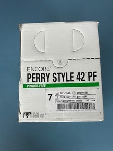 lot 66 image: NEW Ansell 820956 50-Pairs Encore Perry Style 42 PF Powder-Free Latex Surgical Gloves - Size 7 White