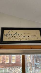 lot 318 image: Framed Inspirational Wall Art with Quote