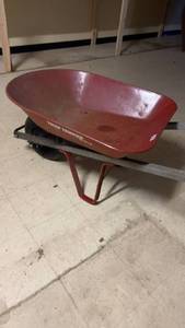 lot 58 image: Used Red Wheelbarrow with Single Tire