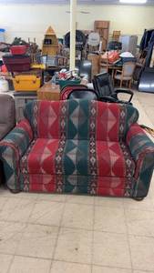 lot 122 image: Used Southwestern Pattern Loveseat