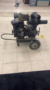 lot 128 image: Used Portable Industrial Water Pump on Wheels