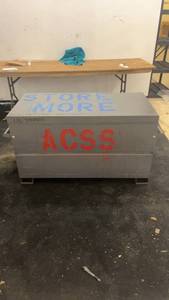 lot 130 image: Metal Storage Container with Secure Latching