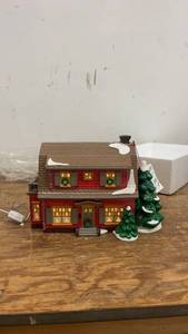 lot 145 image: American Greetings Snow Village Dutch Colonial Handpainted Ceramic House