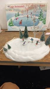 lot 156 image: Village Animated Skating Pond Decoration