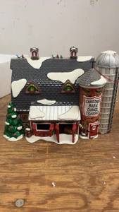 lot 163 image: Snow Village Christmas Barn Dance Decorative Piece
