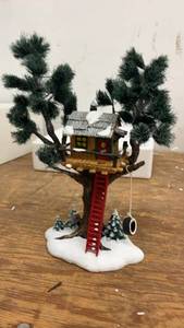 lot 166 image: Miniature Treehouse Display with Snow Base