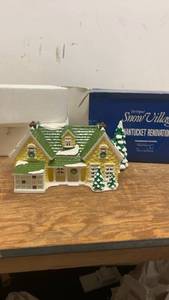 lot 193 image: Department 56 Snow Village Nantucket Renovation House