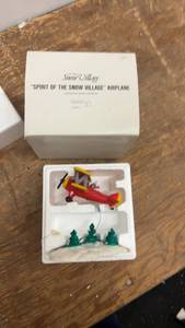 lot 209 image: Snow Village Spirit of the Snow Village Airplane Figurine