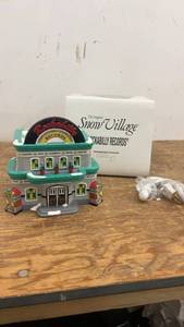 lot 234 image: Snow Village Rockabilly Records Ceramic Decor