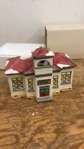 lot 236 image: Jefferson School Ceramic Christmas Village Building