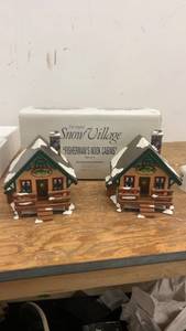 lot 239 image: Set of 2 The Original Snow Village Fishermans Nook Cabins