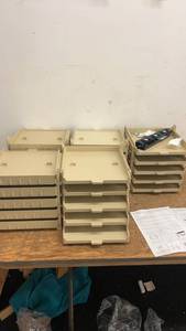 lot 249 image: Set of Beige Plastic Storage Drawers with Installation Instructions