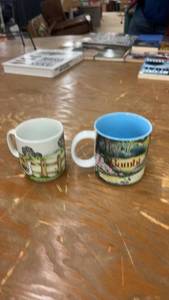 lot 257 image: Set of 2 Vintage Porcelain Mugs Bambi Disney Japan and W. Germany Nursery Motif