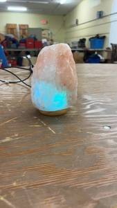 lot 271 image: Himalayan Salt Lamp with Color-Changing LED Light