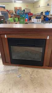 lot 294 image: Electric Fireplace with Wood Mantel